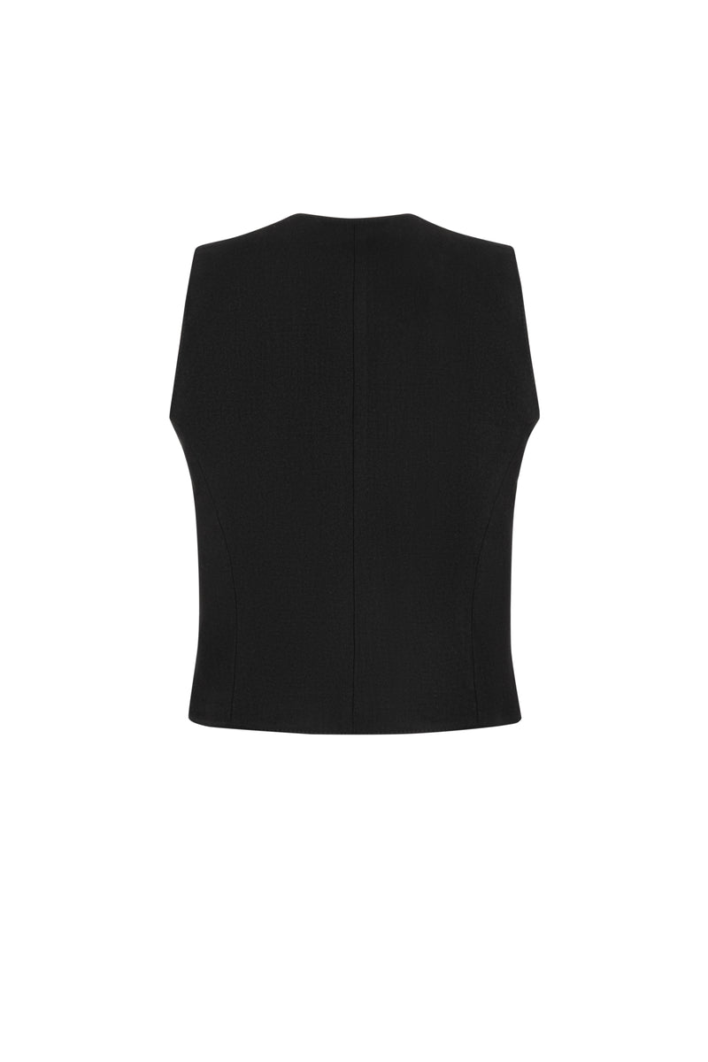 BLACK SUIT VEST