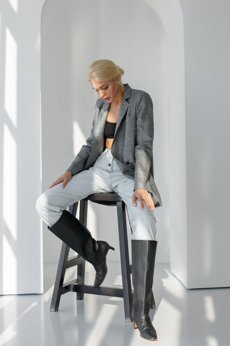 ANN BRIGHT GRAIN JACKET