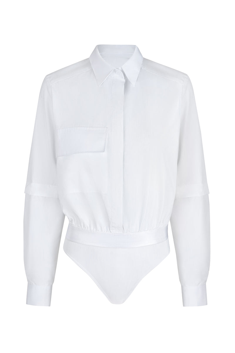 WHITE SHIRT BODYSUIT