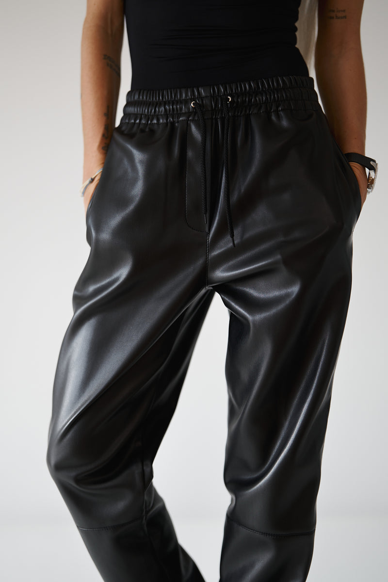 OVERSIZE VEGAN LEATHER JOGGERS