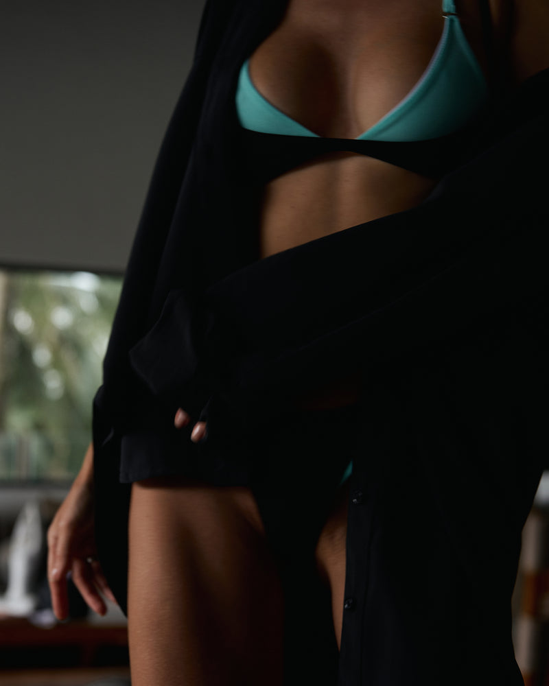 DOUBLE LAYER SET AQUA | BLACK